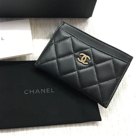 porte carte chanel|portefeuille cuir chanel.